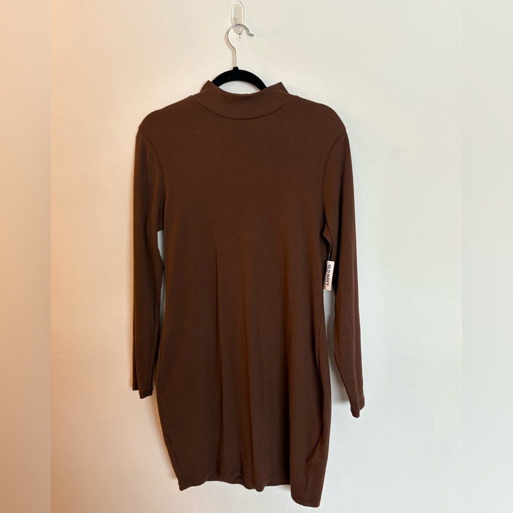 Brown Long Sleeve Dress